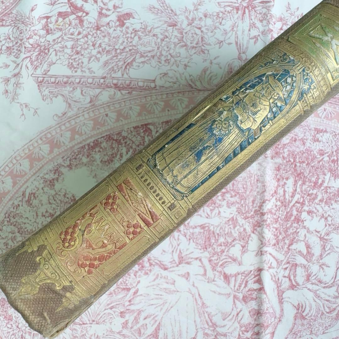 セールフランスアンティーク　ゴールドの装丁が美しい本　1800年代　古書