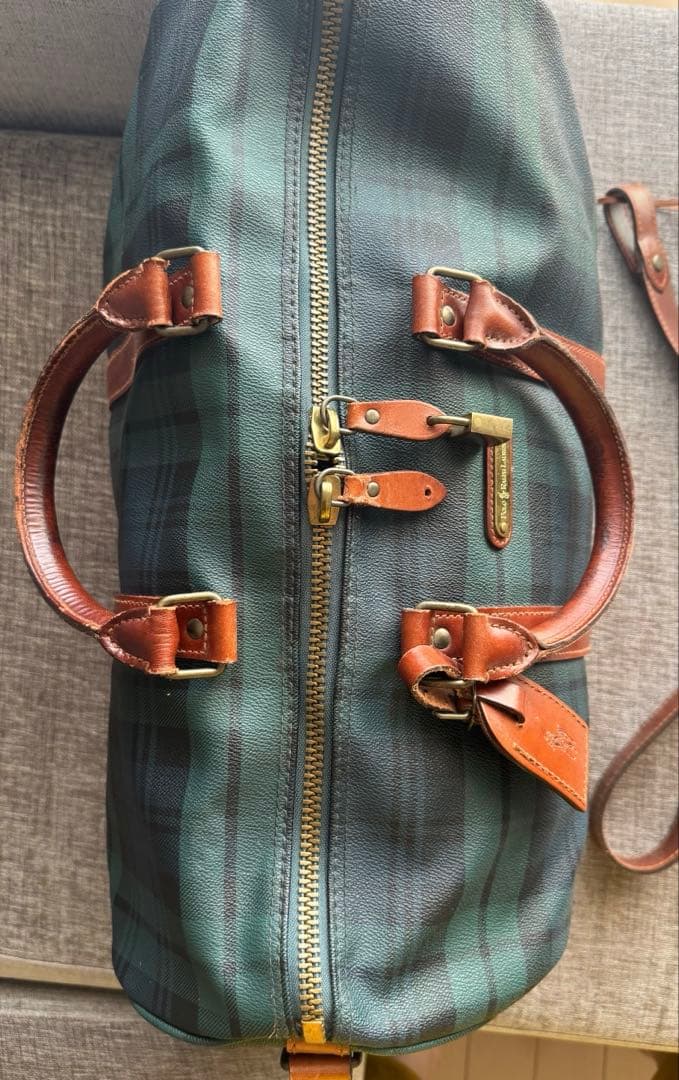 ポロラルフローレン ボストンバッグ チェック ２WAY ヴィンテージ