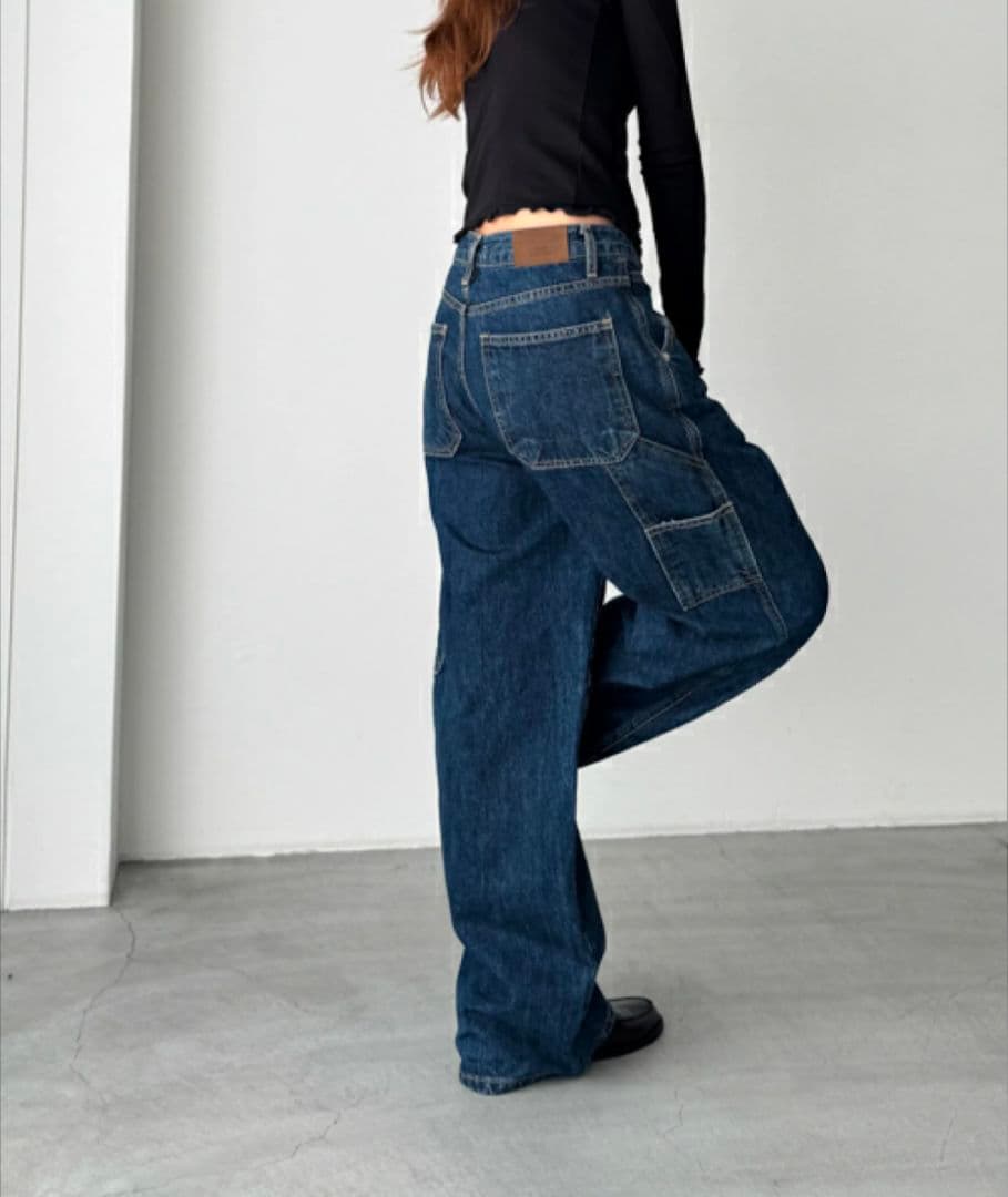 【美品】El mar　ペインターデニム　Мサイズ　 CANALJEAN