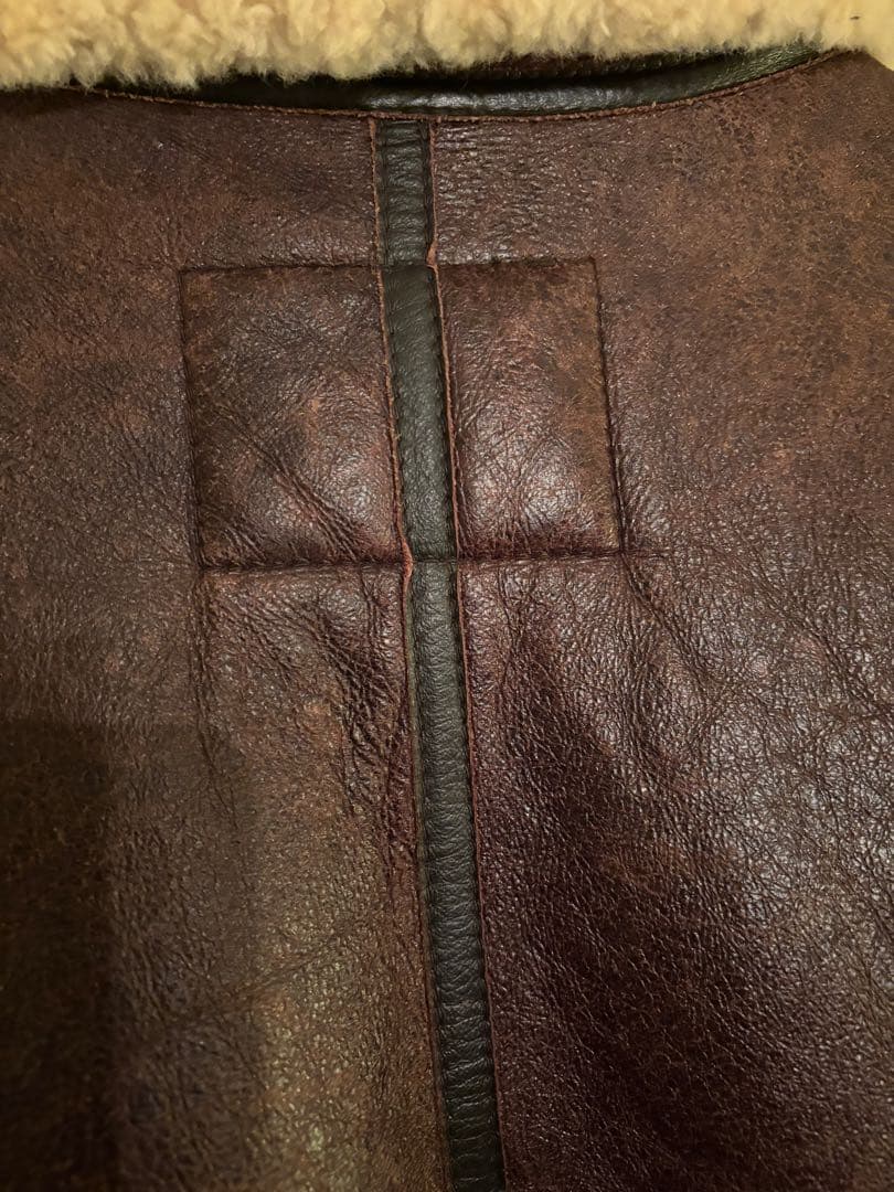 WINDARMOR B-3 本革 ボンバージャケット ブラウン ムートン M