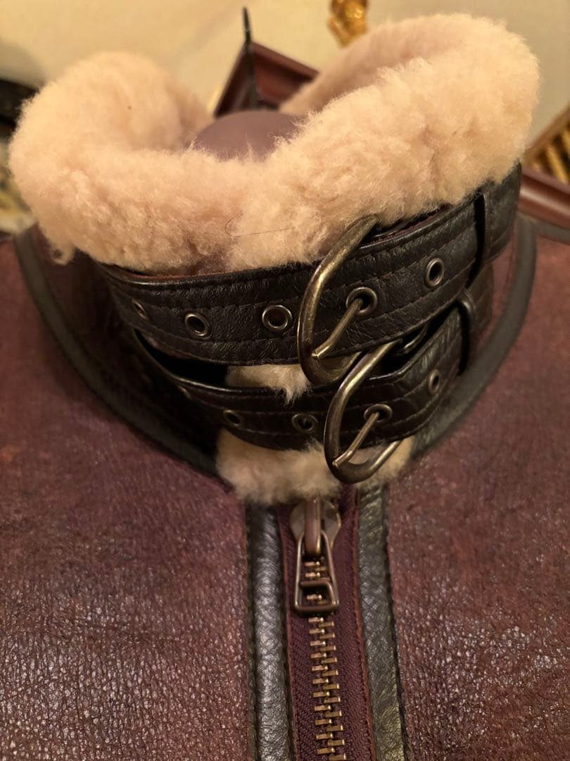 WINDARMOR B-3 本革 ボンバージャケット ブラウン ムートン M