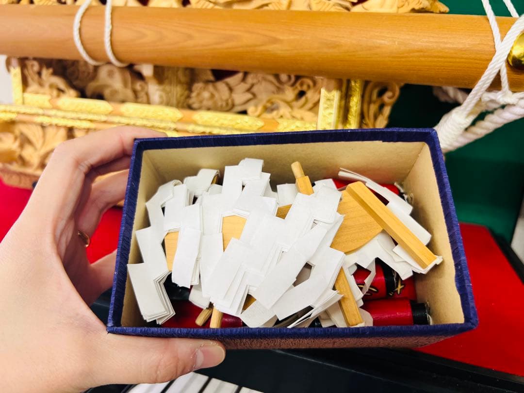 だんじり　半身　模型　飾り付き