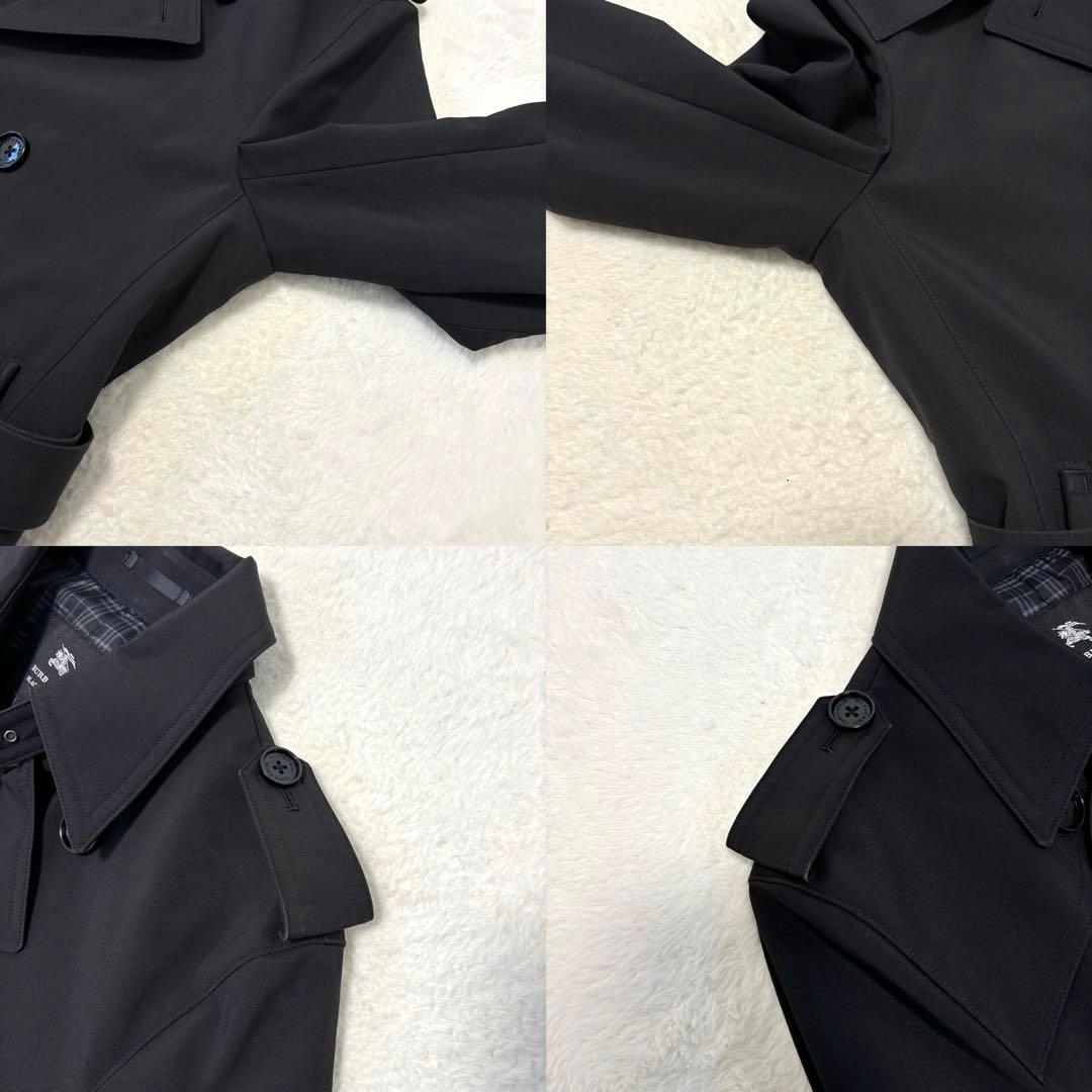 美品 バーバリーブラックレーベル トレンチコート ベルト ノバチェック ブラック