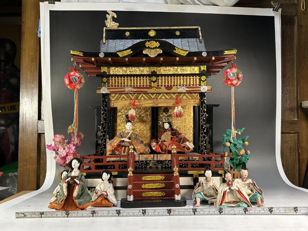 雛人形セット 雛御殿　雛手毬　ひな祭り　時代　ビンテージ　日本人形　御所人形