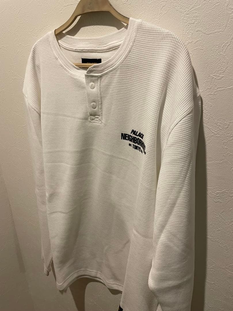NEIGHBORHOOD ホワイトヘンリーネックカットソー　Lサイズ