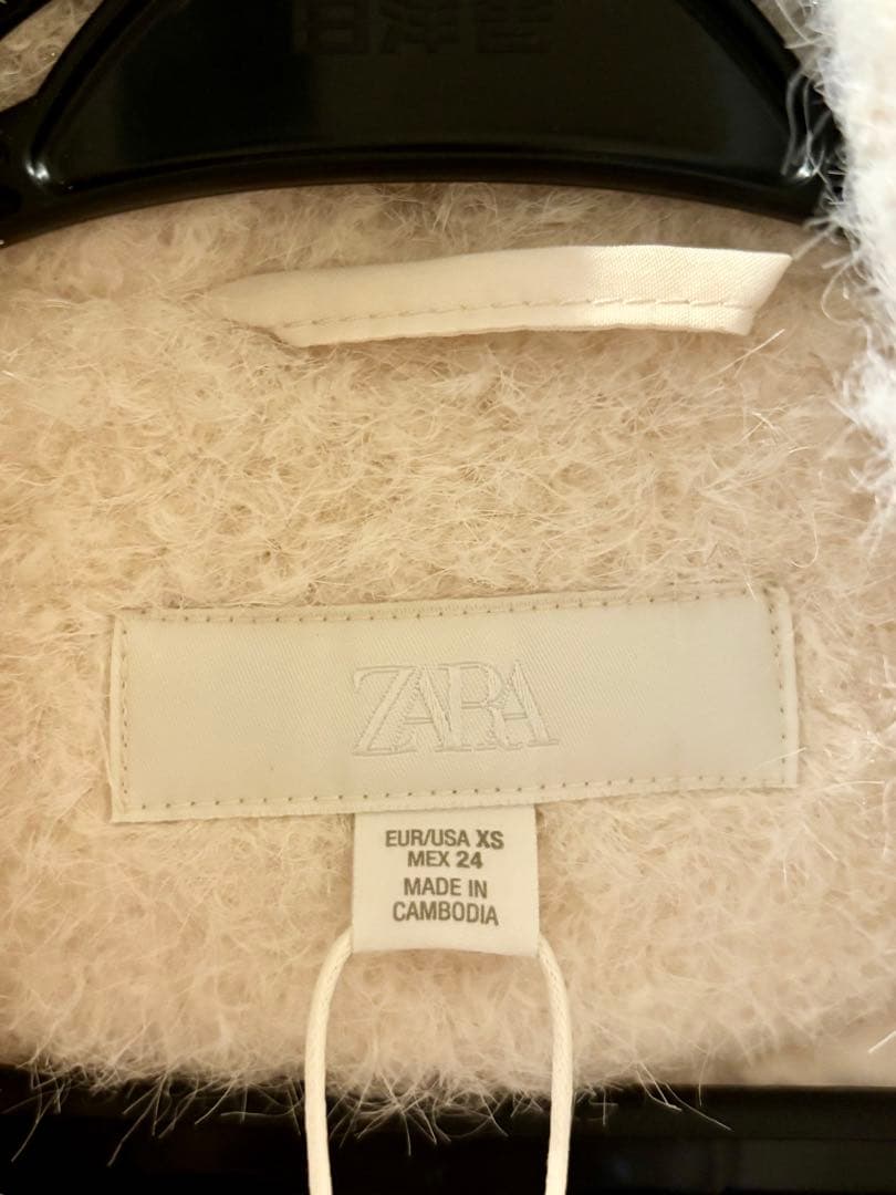 新品未使用⭐︎ZARAブークレダブルブレストミディ丈コートXS size