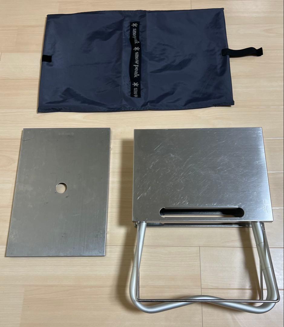  peak TAKIBI Myテーブルとステンレストレー 2点セット