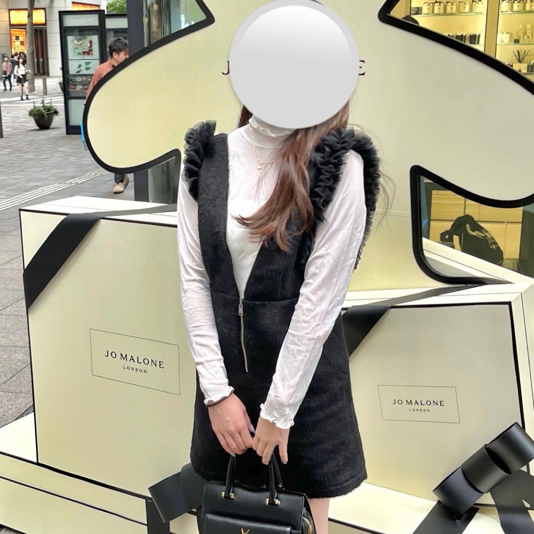 bibiy フリル付きつなぎ