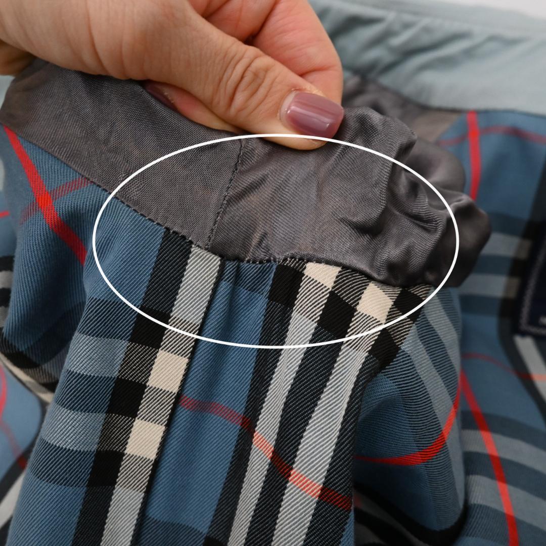 47957★年 バーバリーズ ノバチェック トレンチコート ライトブルー*