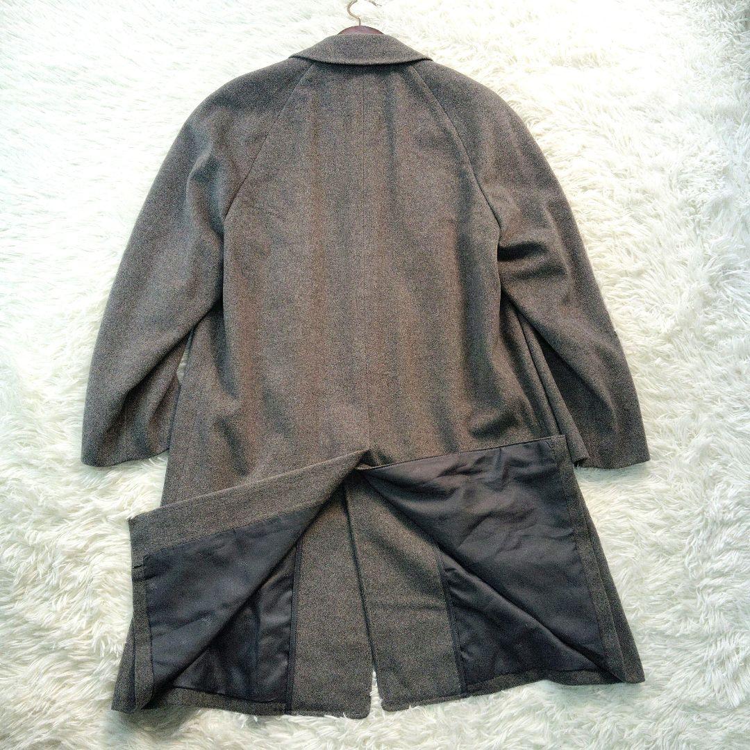 【カシミヤ100%】バルマカーンコート♧グレー　ラグランスリーブ　大きいサイズ