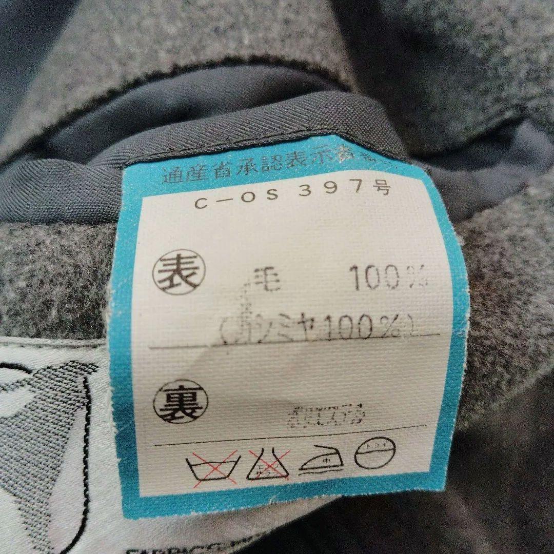 【カシミヤ100%】バルマカーンコート♧グレー　ラグランスリーブ　大きいサイズ