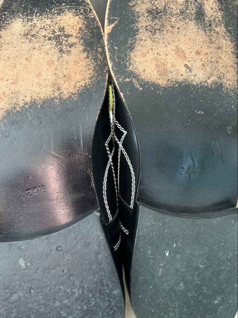 ⭐︎トリココムデギャルソン　ブラックレザーストラップパンプス