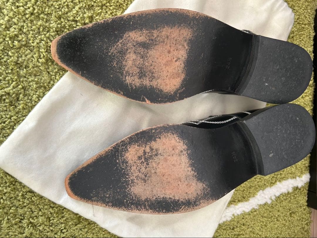 ⭐︎トリココムデギャルソン　ブラックレザーストラップパンプス