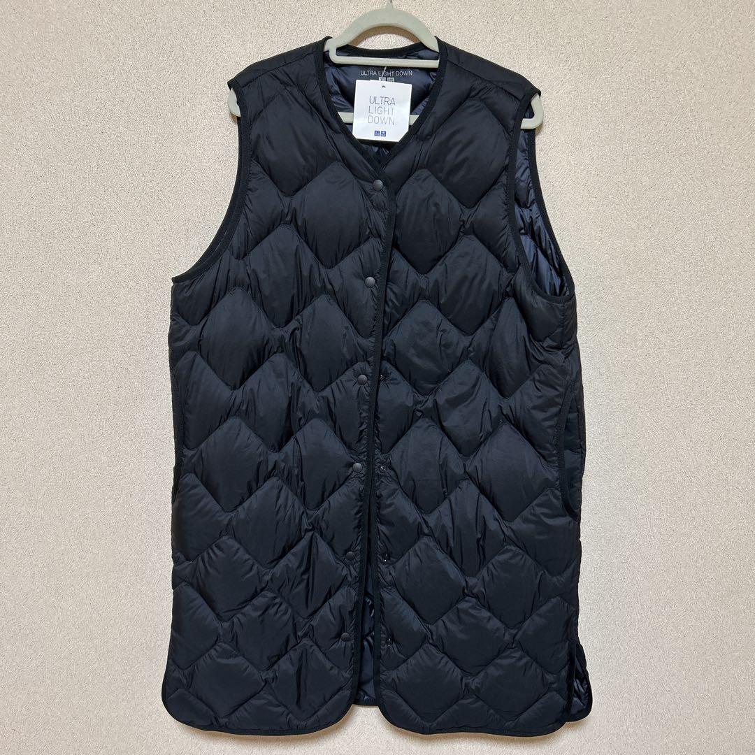 新品未使用タグ付き 美品 ユニクロ ウルトラライトダウンベスト 袋付きSサイズ