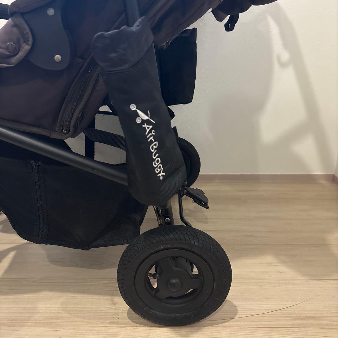 AirBuggy ココダブル ベビーカー ブラウン 双子ベビーカー　付属品あり