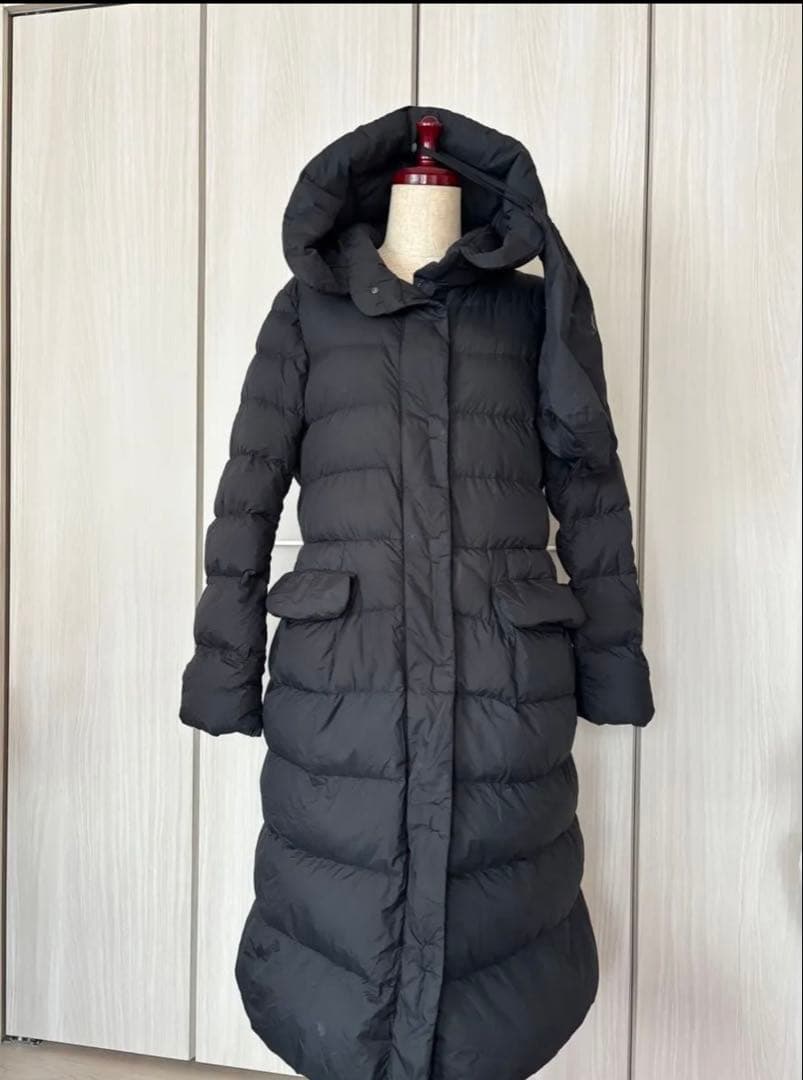 美品　ユニクロ＋Jウルトラライトダウンコート フーデットコート