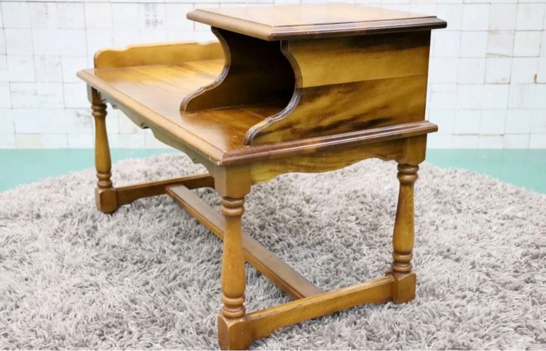 GMFS393○karimoku / カリモク コロニアル 電話台 FAX台