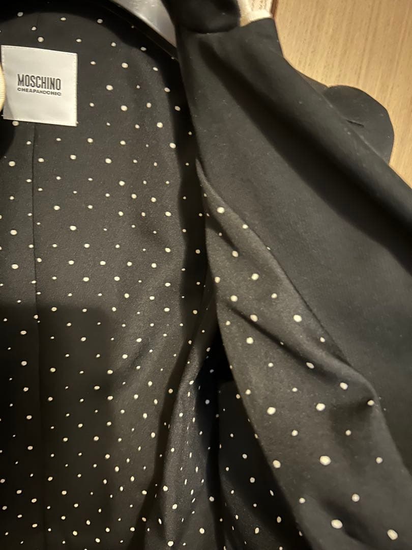 MOSCHINO ブラック ミリタリージャケット 42サイズ(Ｌ)