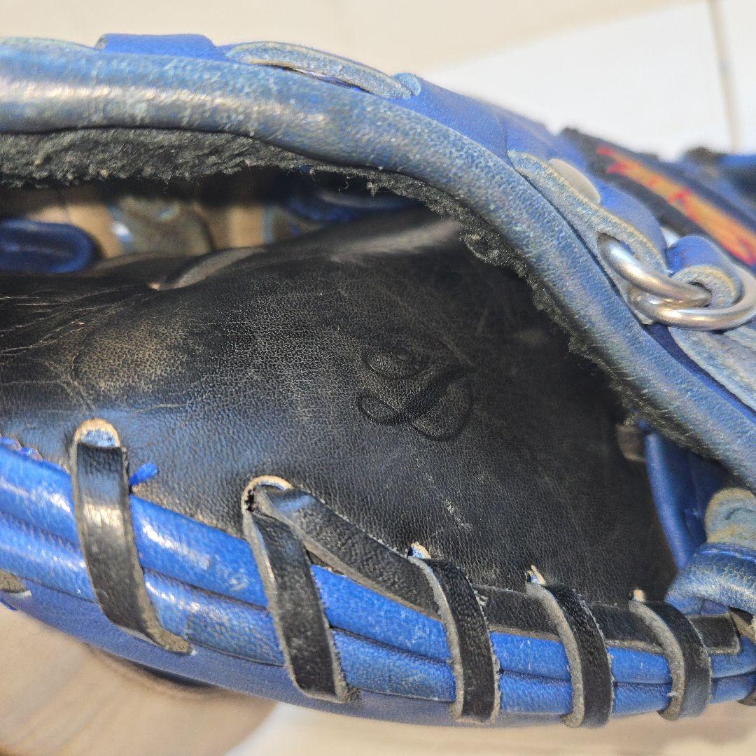 髙橋公平 ゼット 日本製 旧ラベル 軟式キャッチャーミット ブルー