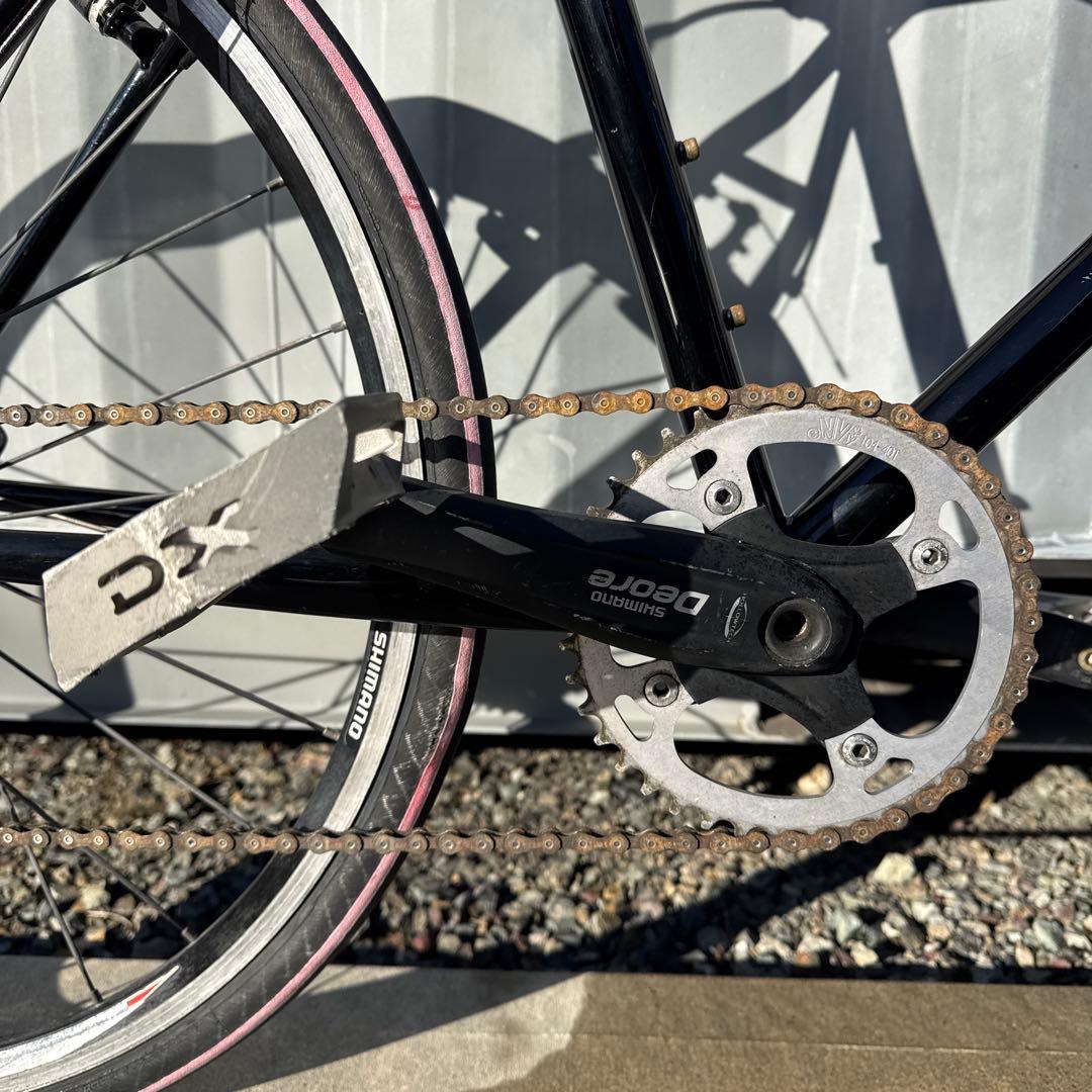 チューブ交換済 クロモリフレーム カーボンフォーク シクロクロスバイク 現状渡し