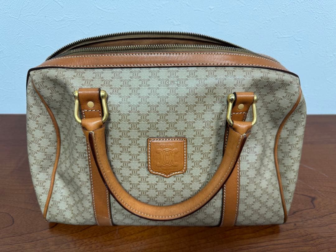 CELINE セリーヌ マカダム柄 ハンドバッグ ボストンバッグ ヴィンテージ