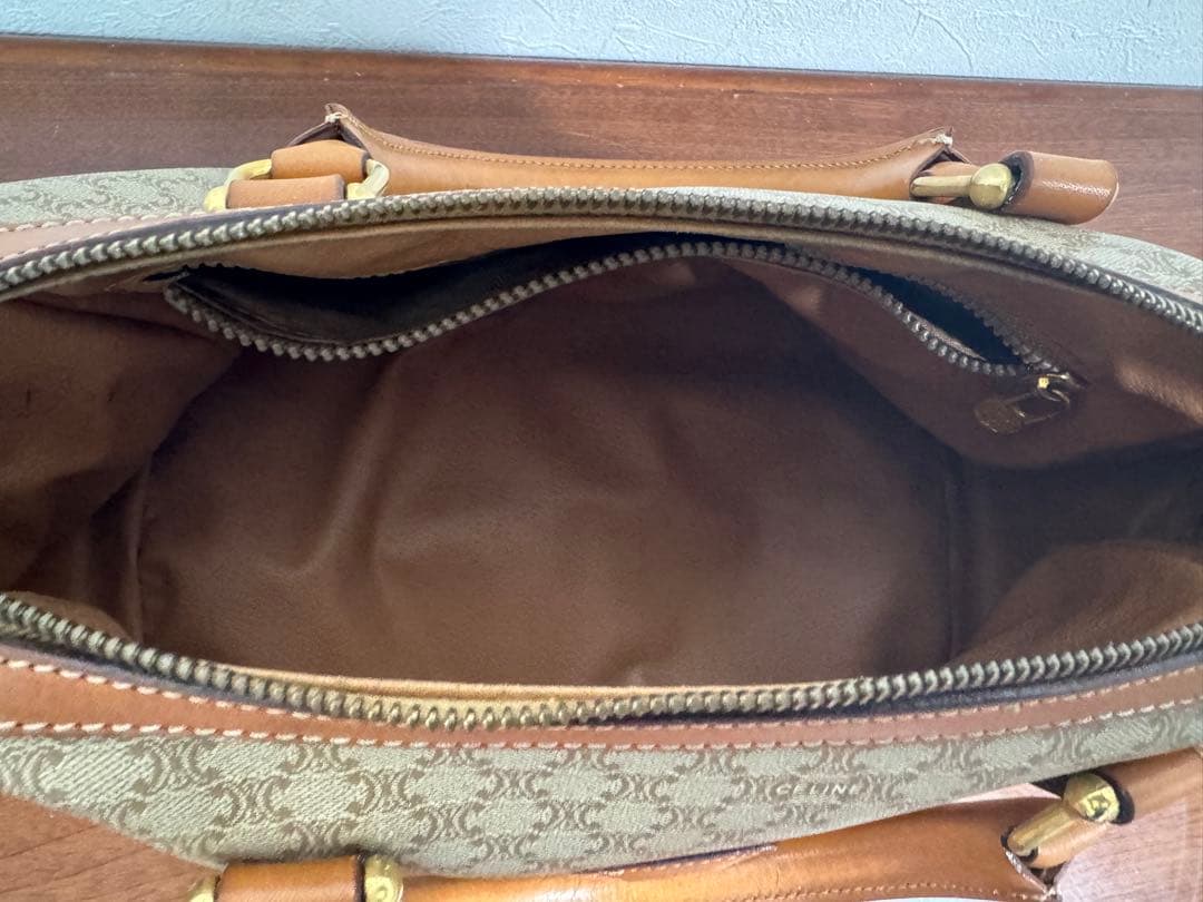 CELINE セリーヌ マカダム柄 ハンドバッグ ボストンバッグ ヴィンテージ