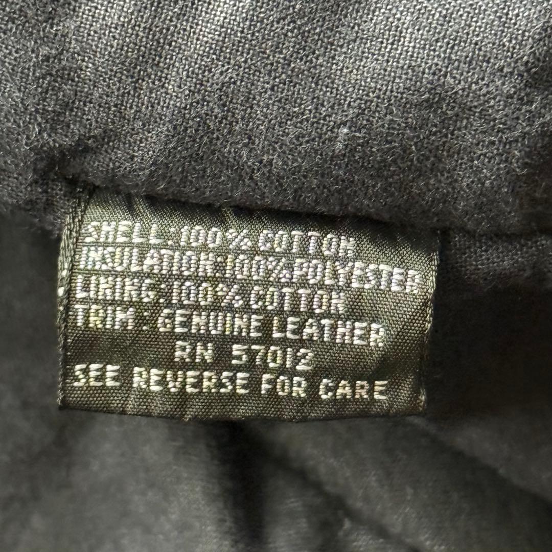 MIRAGE 短丈　襟レザー　ドリズラージャケット　中綿入り　ヴィンテージ