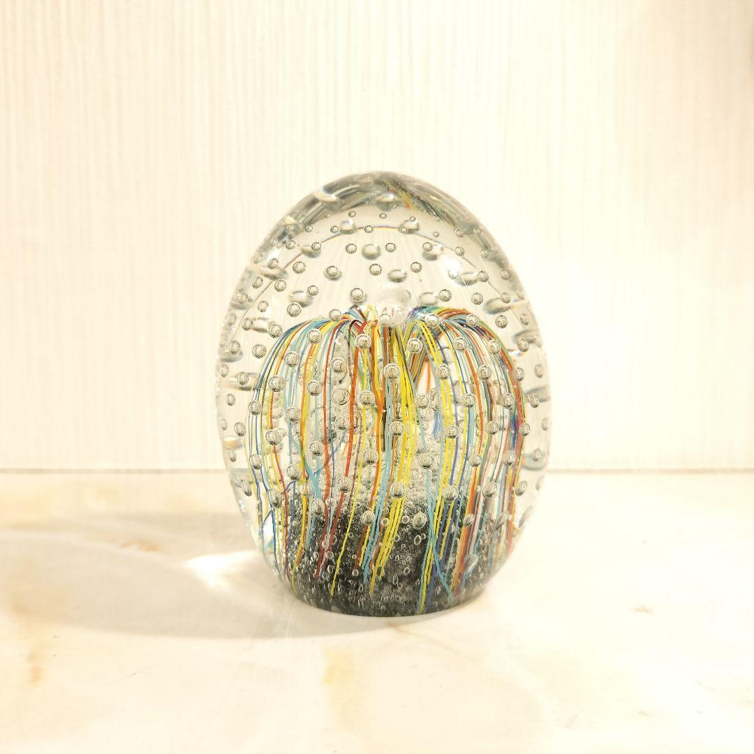 置物 Murano Glass Italy Egg Paperweight