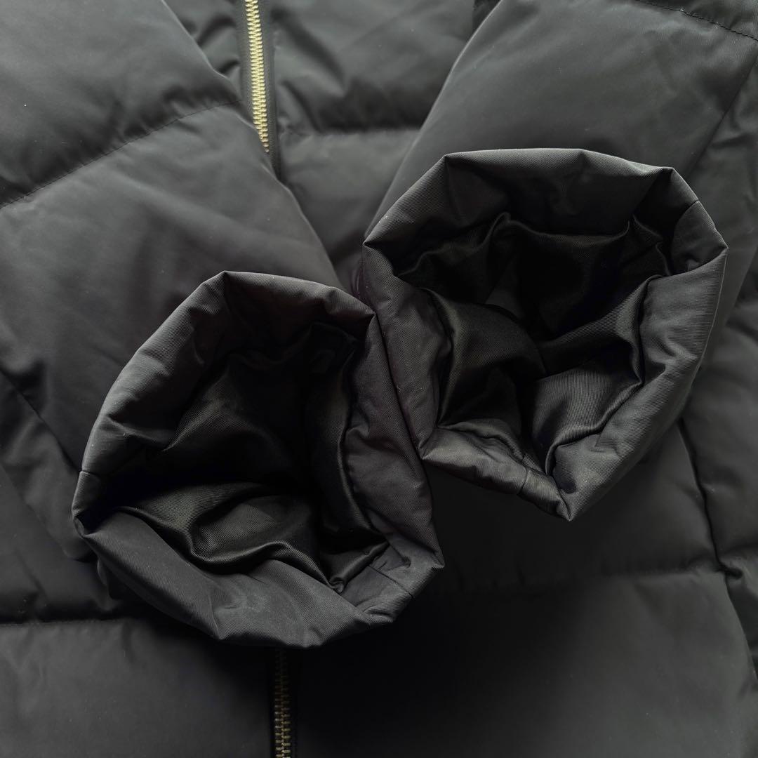 美品 セオリー 定価6.8万 フード付きダウンコート 2way 黒 ブラック M