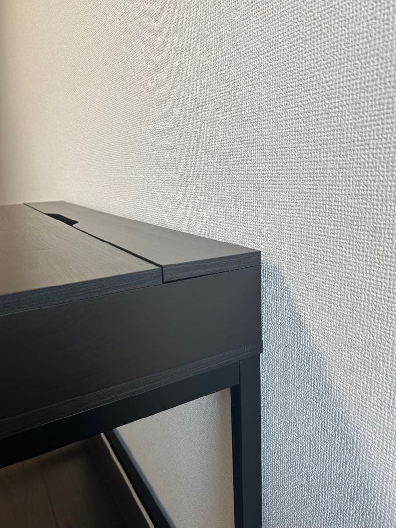 IKEA ALEX デスク 100×48cm ブラックブラウン 配線収納付き