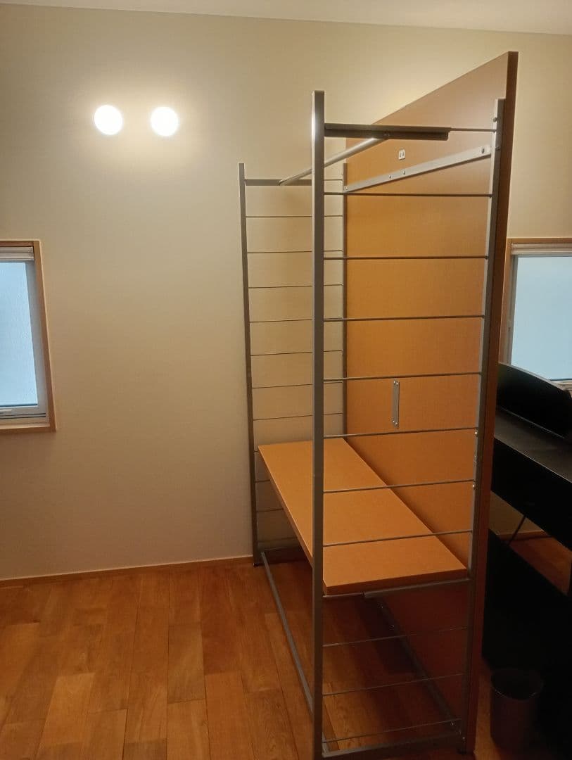 ディノス　間仕切り収納　パネル収納ハンガーラック　パーテーション　間仕切り家具