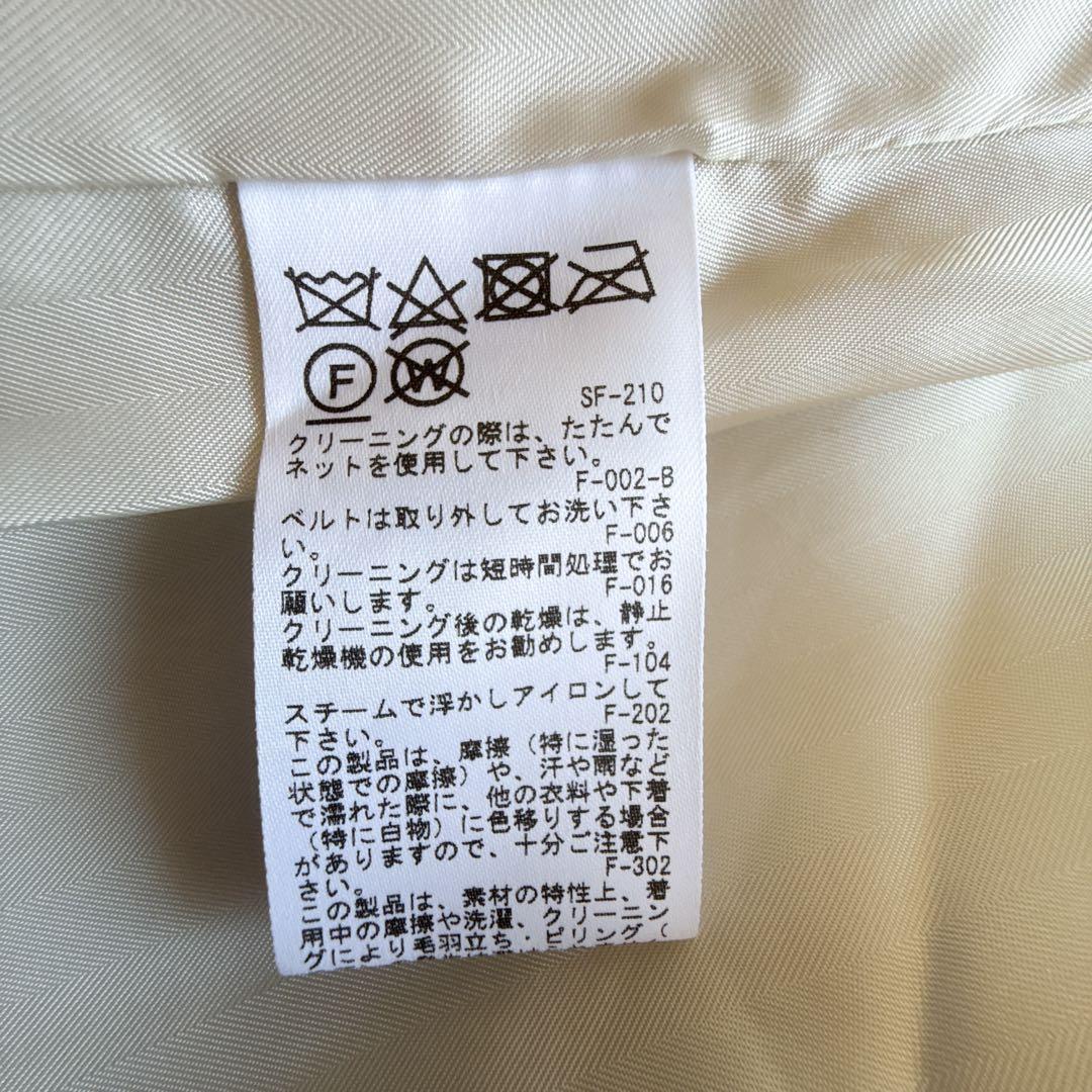 美品 ROPE プレミアムカシミヤショールカラーコート カシミヤ ベルト 38