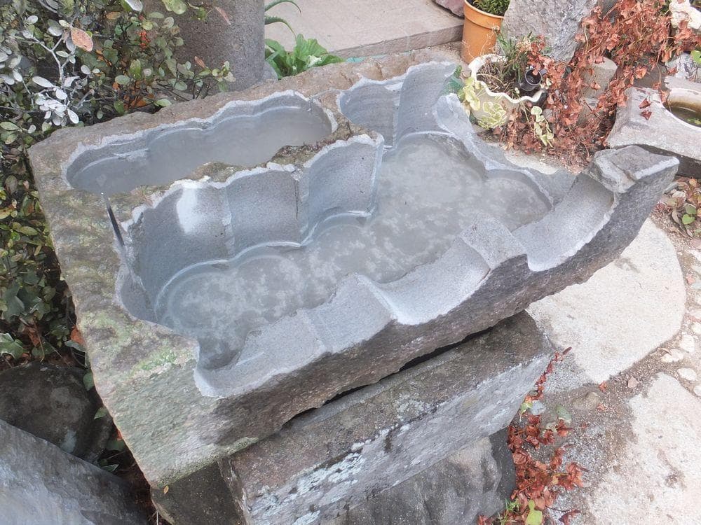 【バードバス・水鉢・オブジェ】庭石箱庭苔鉢苔玉向鉢造園ガーデニングオーナメント