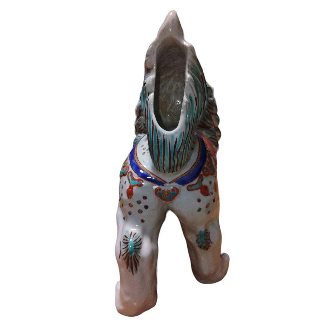 古伊万里　柿右衛門様式　獅子置物