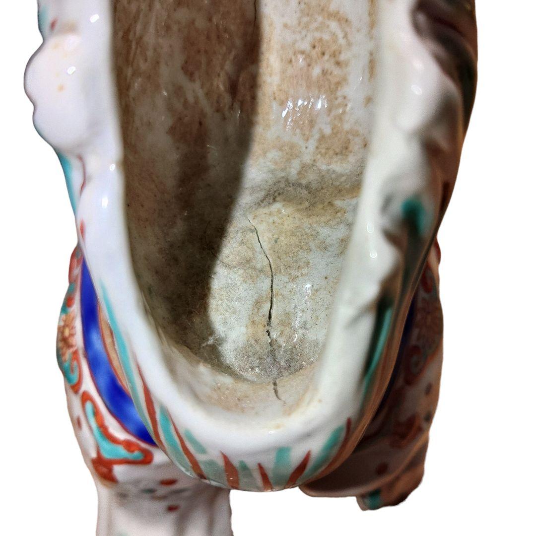 古伊万里　柿右衛門様式　獅子置物