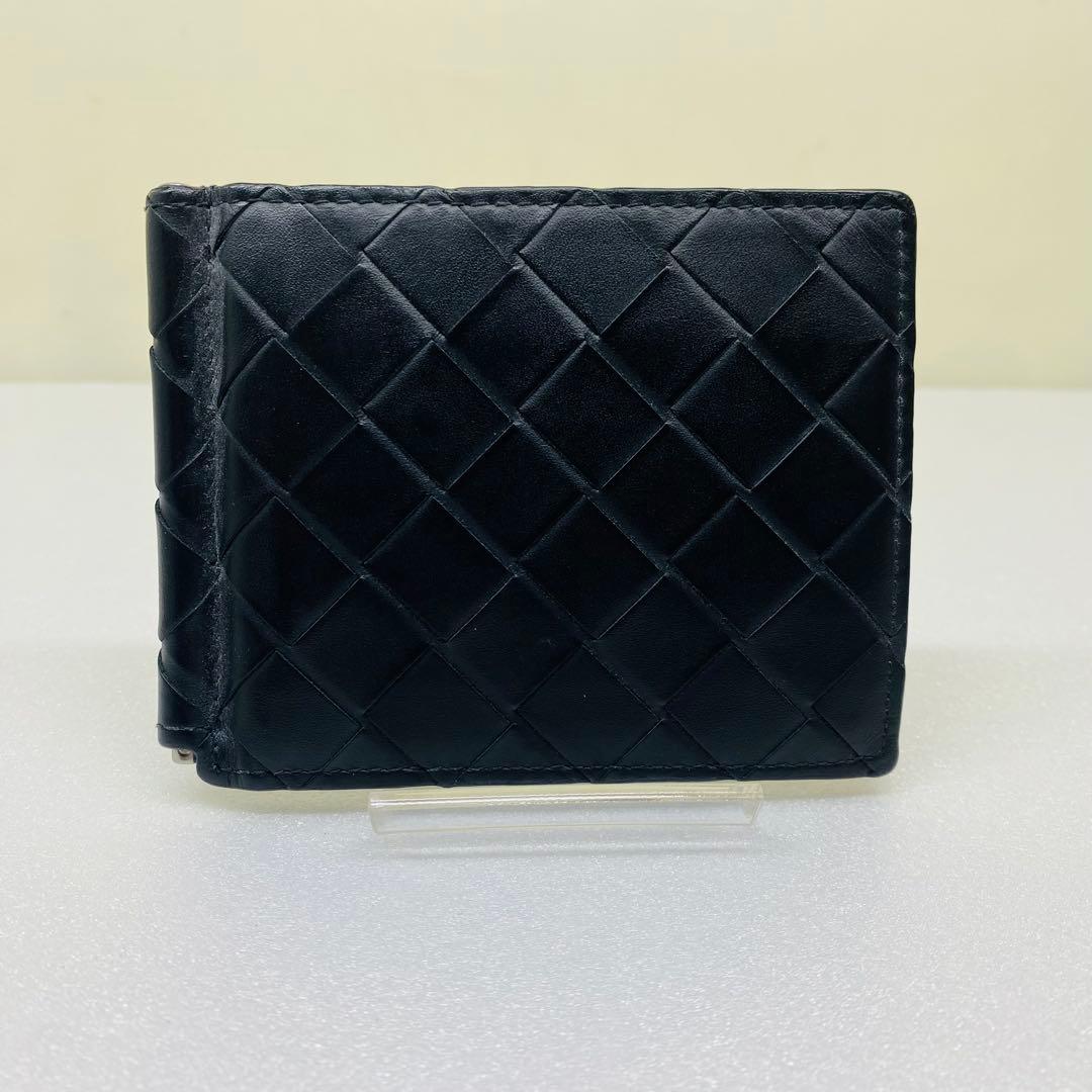 ボッテガヴェネタ　マキシイントレチャート　マネークリップ ブラック オレンジ