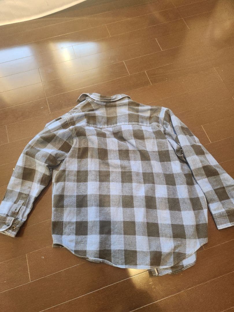 ファイブブラザー青と黒のチェック柄ネルシャツ
