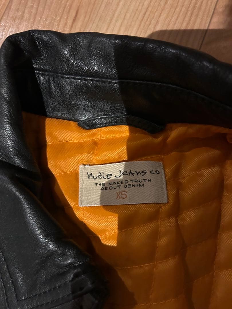 Nudie Jeans Co. シングルライダースジャケット XS ブラック