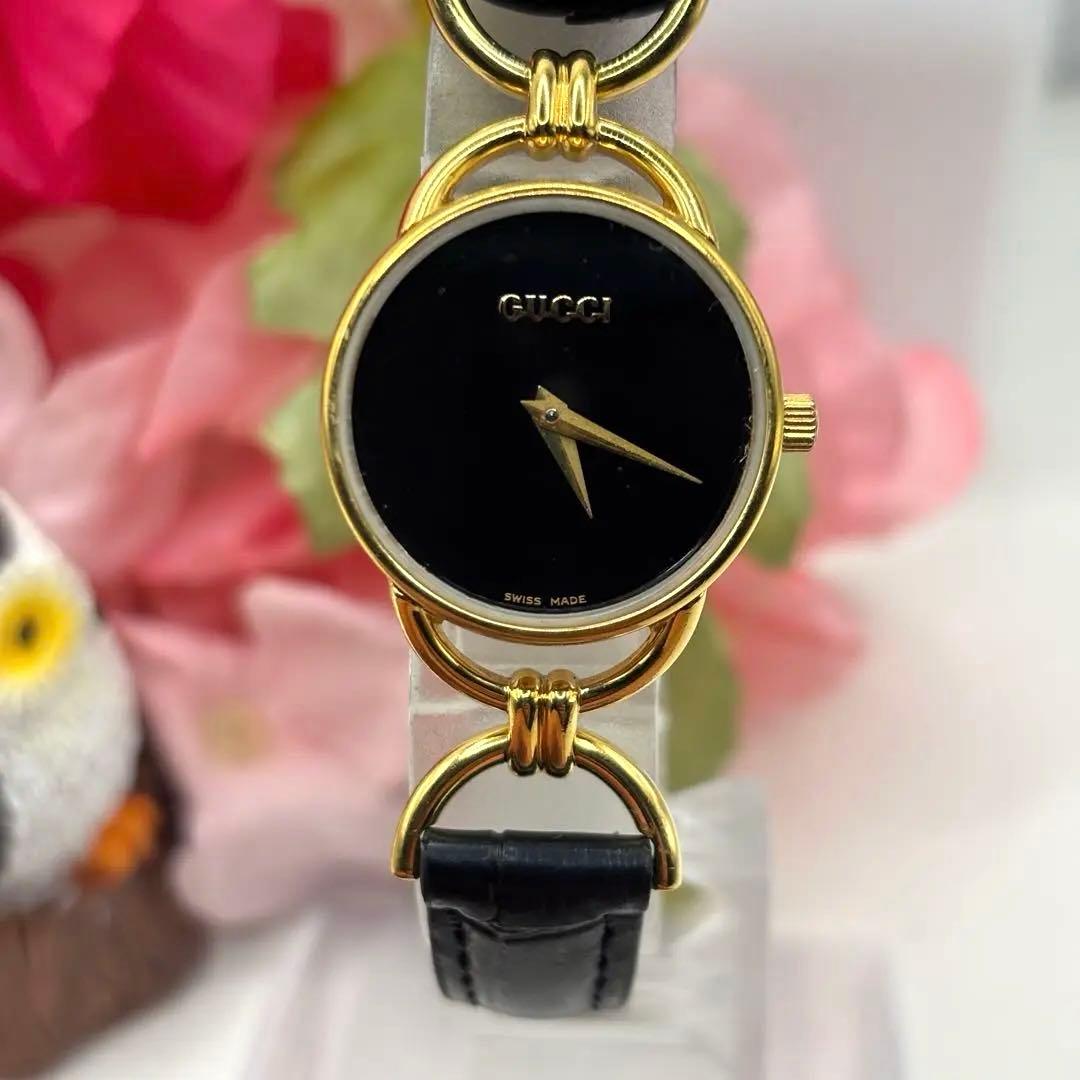 稼働品☆ベルト新品　GUCCIグッチ　6000.2.L　レディース腕時計