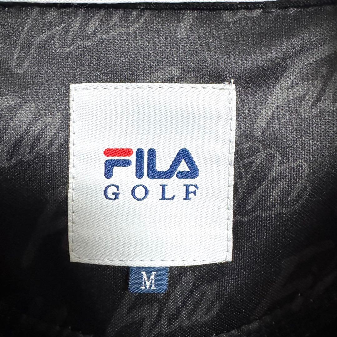 美品　FILA GOLF ウェアー　セットアップ　ブラック　総柄　Mサイズ