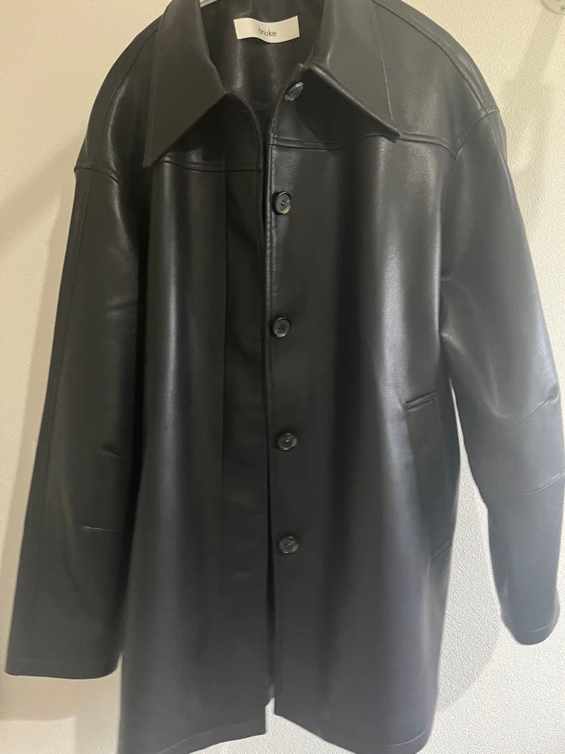anuke Ecoleather Over Jacket ブラック　今期商品新品