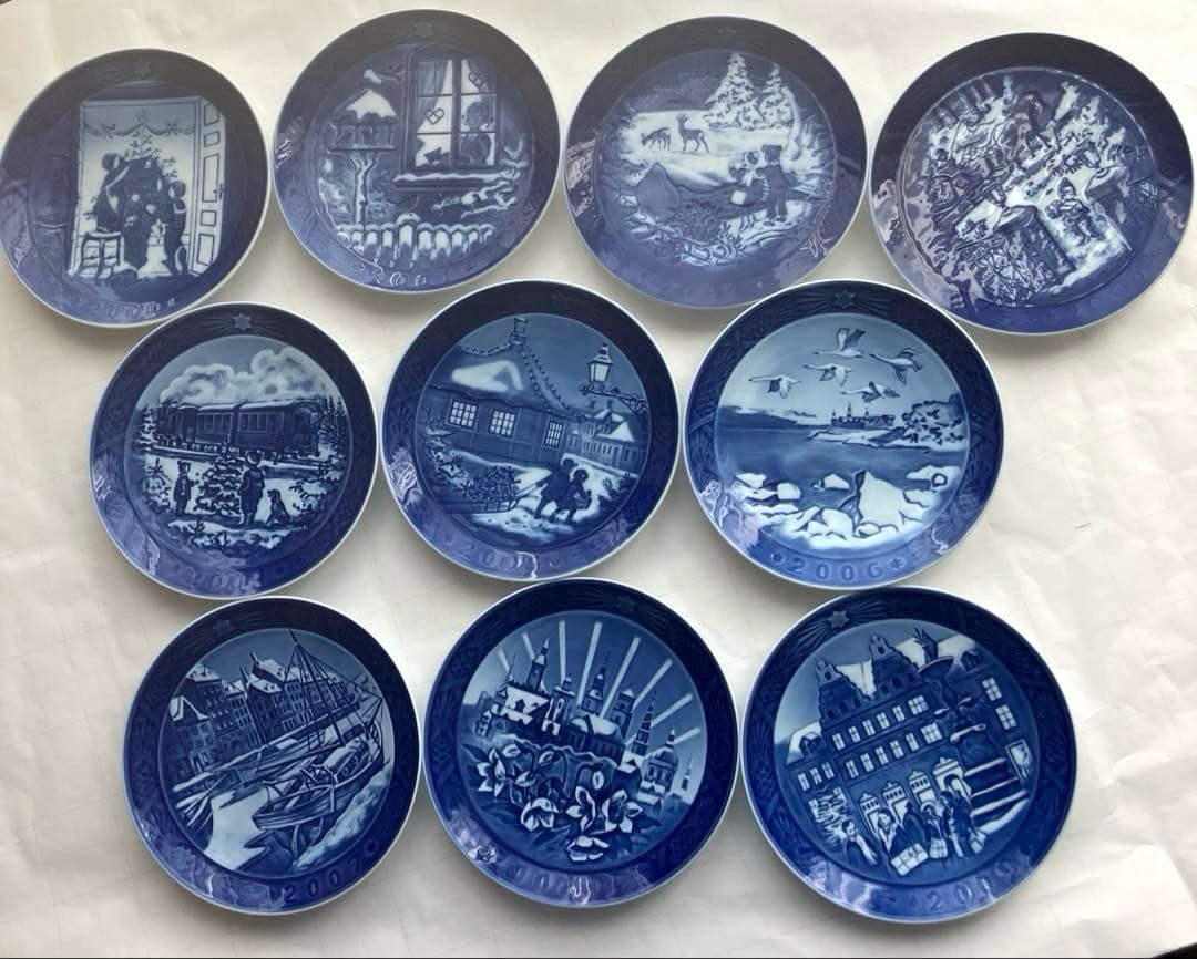 ロイヤルコペンハーゲン2000〜2009年イヤープレート10枚