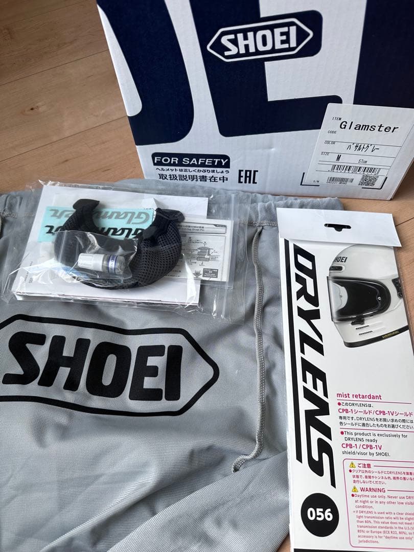 SHOEI Glamster フルフェイスヘルメット Mサイズ バサルトグレー