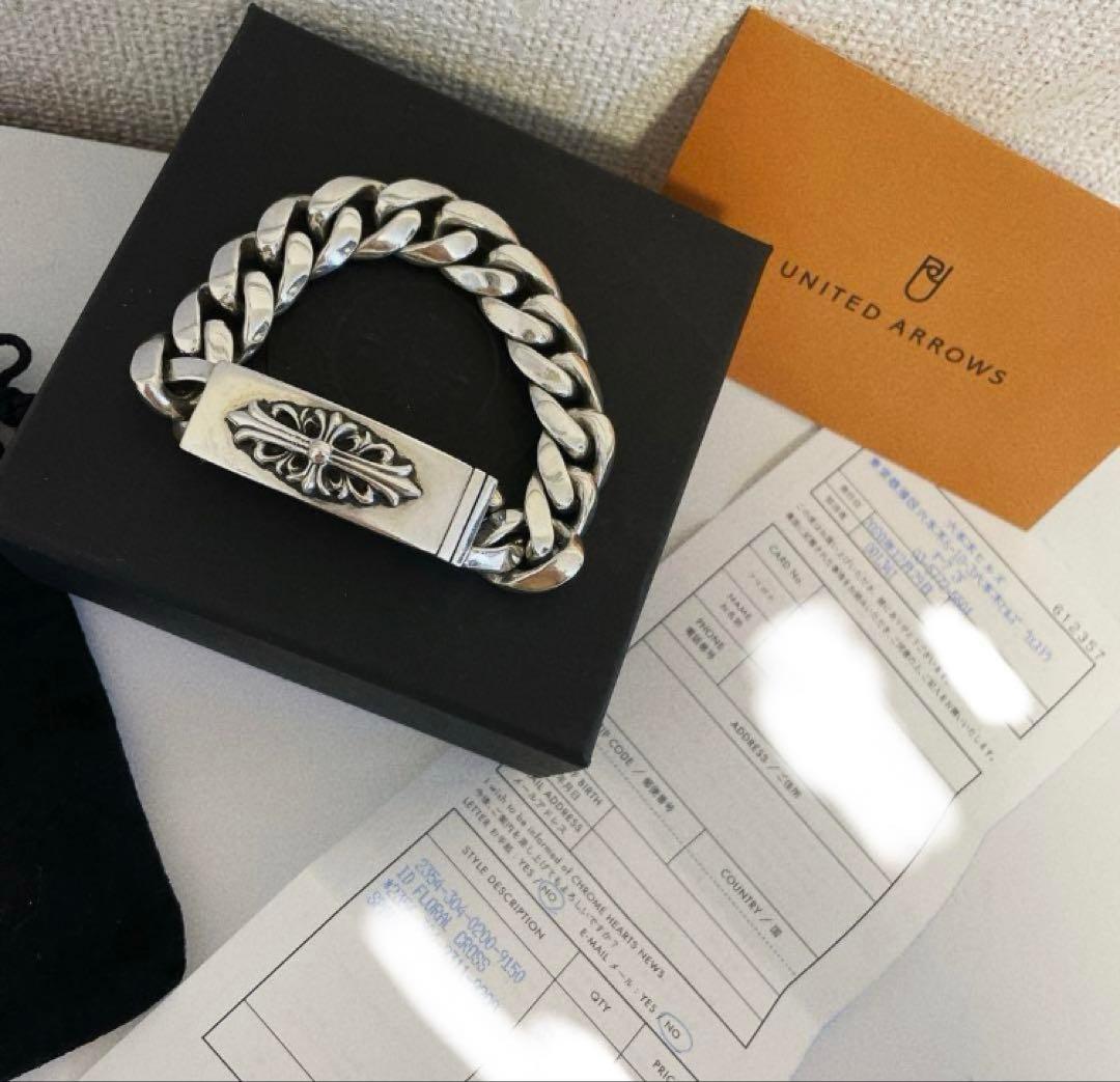 ぼぶゆう様限　クロムハーツ ID フローラルクロスブレスレット 13 link