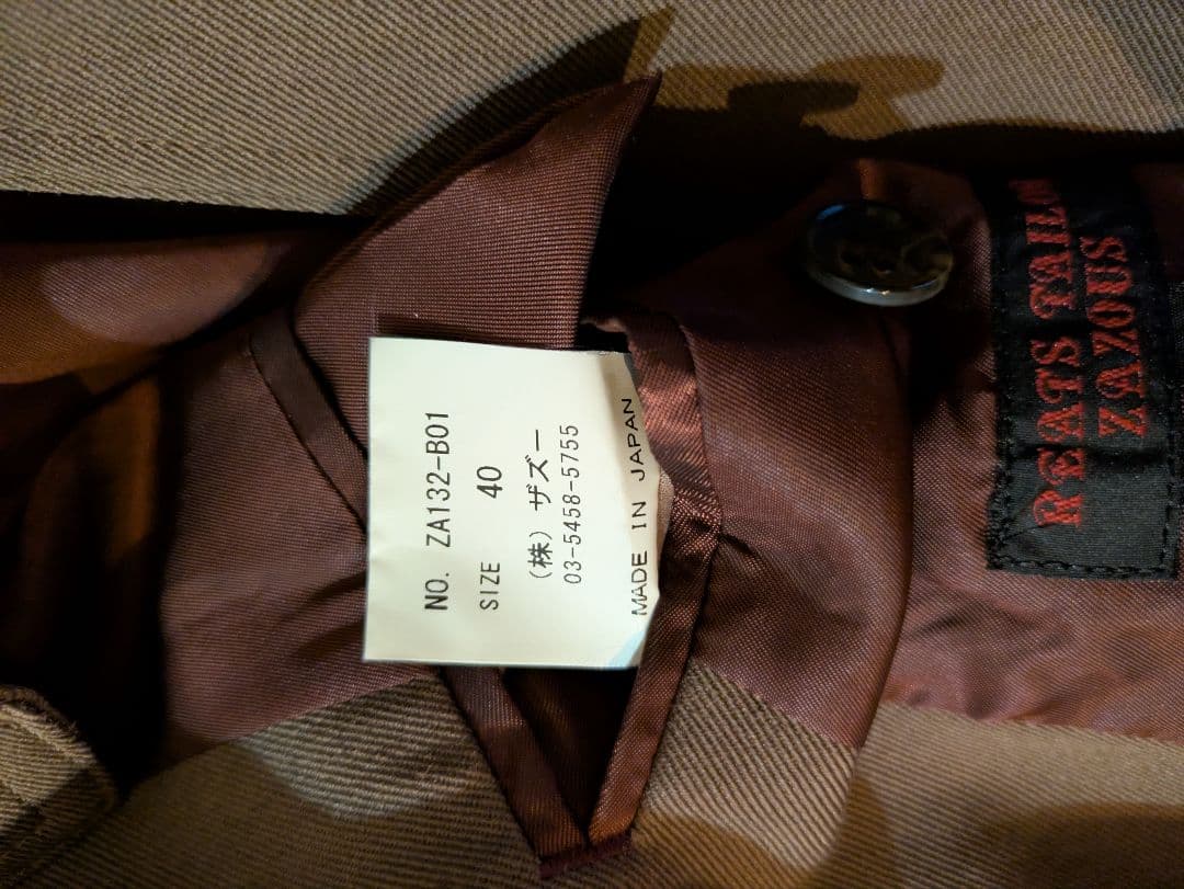 REATS TALOR ZAZOUS(ザズー）トレンチコート