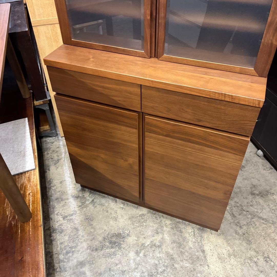 【カンディハウス】食器棚◆ウォールナット◇程度良好