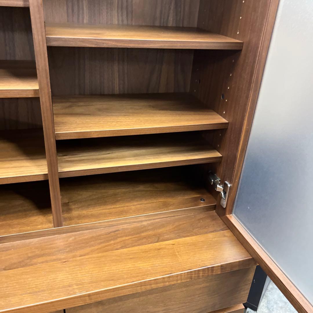 【カンディハウス】食器棚◆ウォールナット◇程度良好