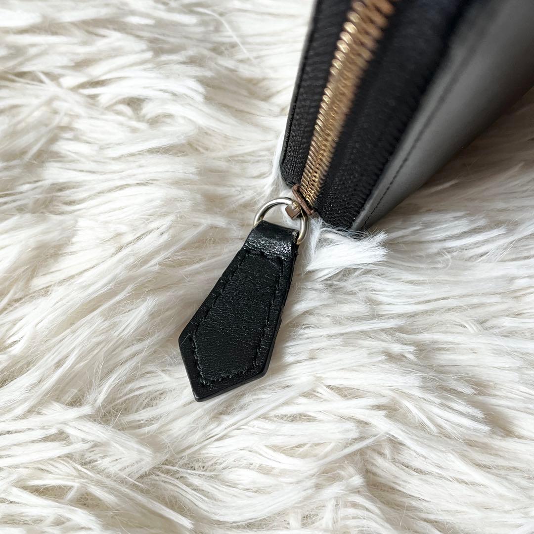 美品✨ココマイスター 長財布 ラウンドジップ　ブラック　レザー