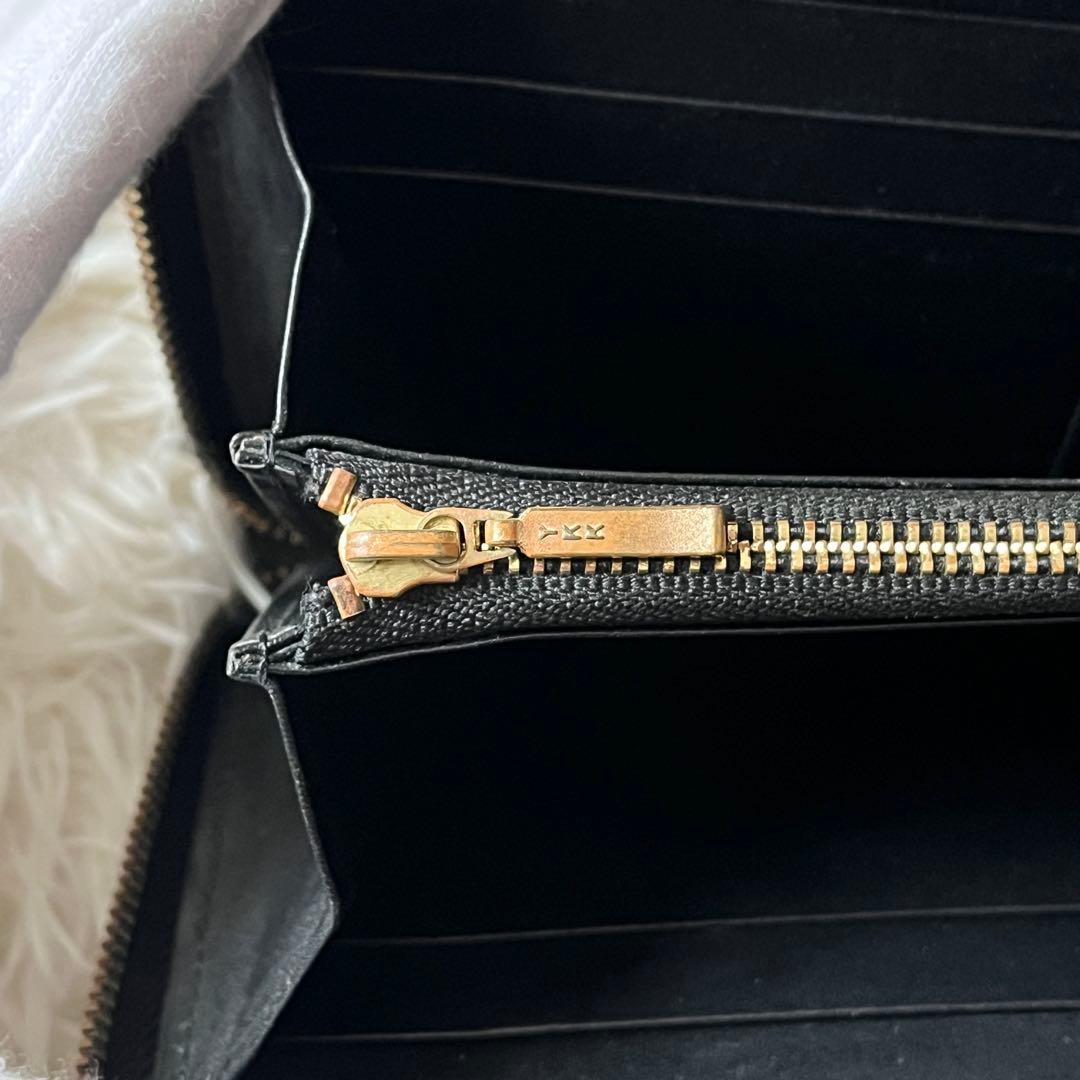 美品✨ココマイスター 長財布 ラウンドジップ　ブラック　レザー