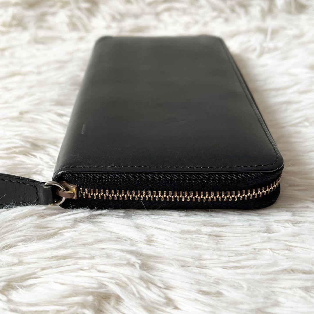 美品✨ココマイスター 長財布 ラウンドジップ　ブラック　レザー
